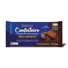 COBERTURA CONFEITEIRO MEIO AMARGO 1,010 KG SELECTA MIX