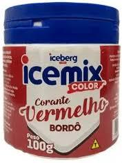 CORANTE EM PÓ VERMELHO BORDÔ 100 GRAMAS ICEBERG