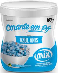 CORANTE EM PÓ AZUL ANIS 100 GRAMAS MIX