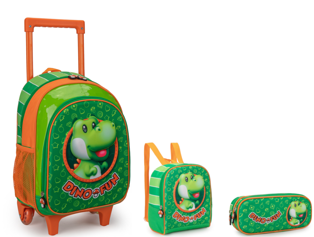 IN2443-KC-G MOCHILETE KIT DINO FUN 03 PCS 16