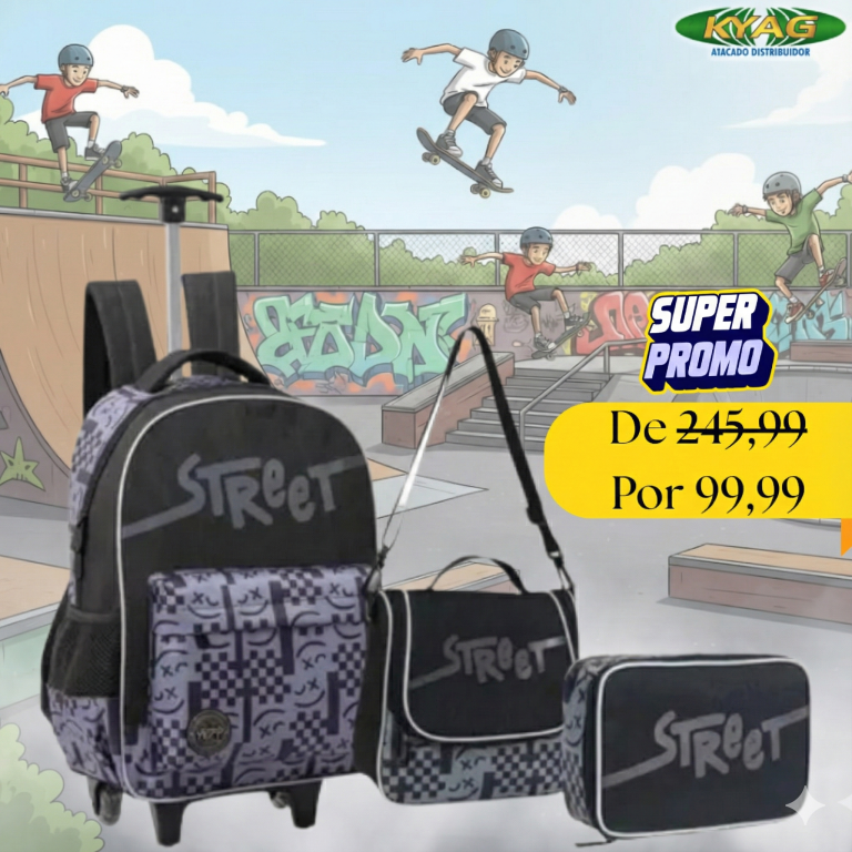 AJ - MIM6346-C MOCHILETE KIT 03PCS INF MASC GAME STAR