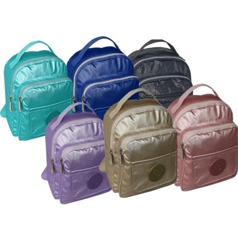 AO - MINI MOCHILA DE NYLON METALIZADA 9