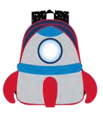 YS42234 MOCHILA INFANTIL EM POLIESTER FOGUETE