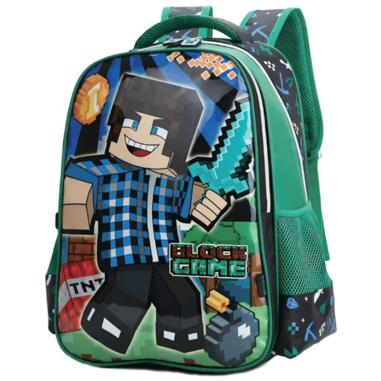 L-MOCHILA DE COSTA INF MASC BLOCK GAME M