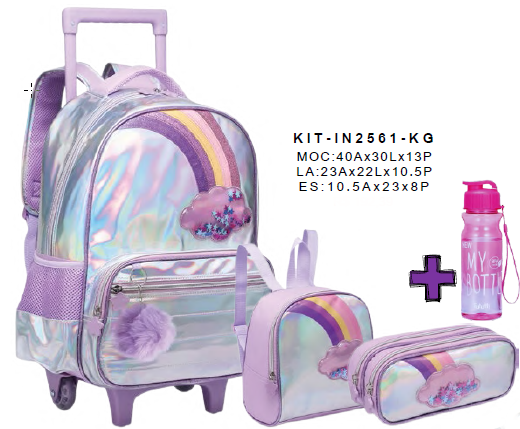G-IN2562-KP MOCHILETE KIT 03PCS ARCO IRIS