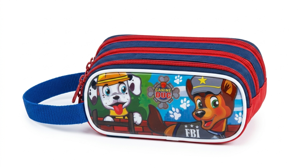 AK - ES4843-TRIPLO PORTA LAPIS INF MASC STATION DOG
