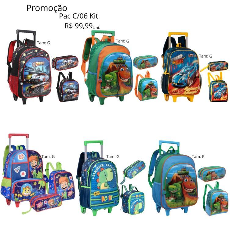AAA - PACK INFANTIL 06un. DE MOCHILETE KITS