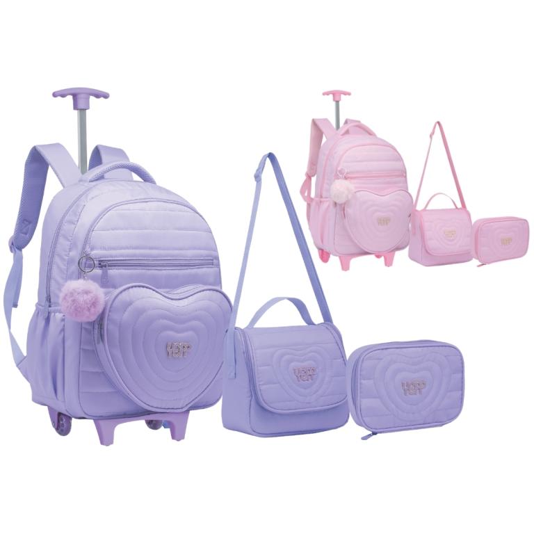 KIT MOCHILA JUVENIL FEMININA DE