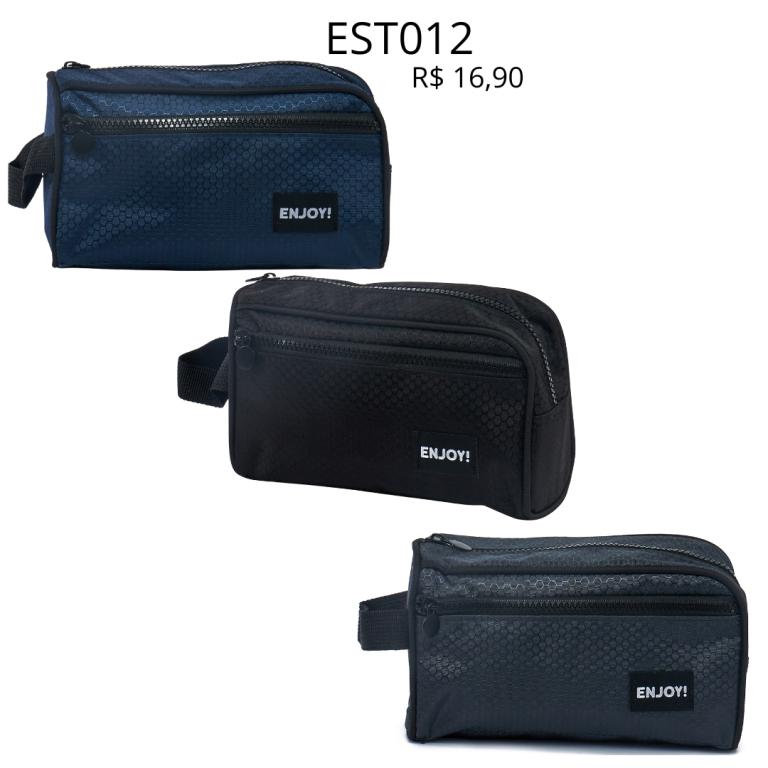 AT - ESTOJO NECESSAIRE DUPLO MASC JOV -  NYLON CRISTALIZADO