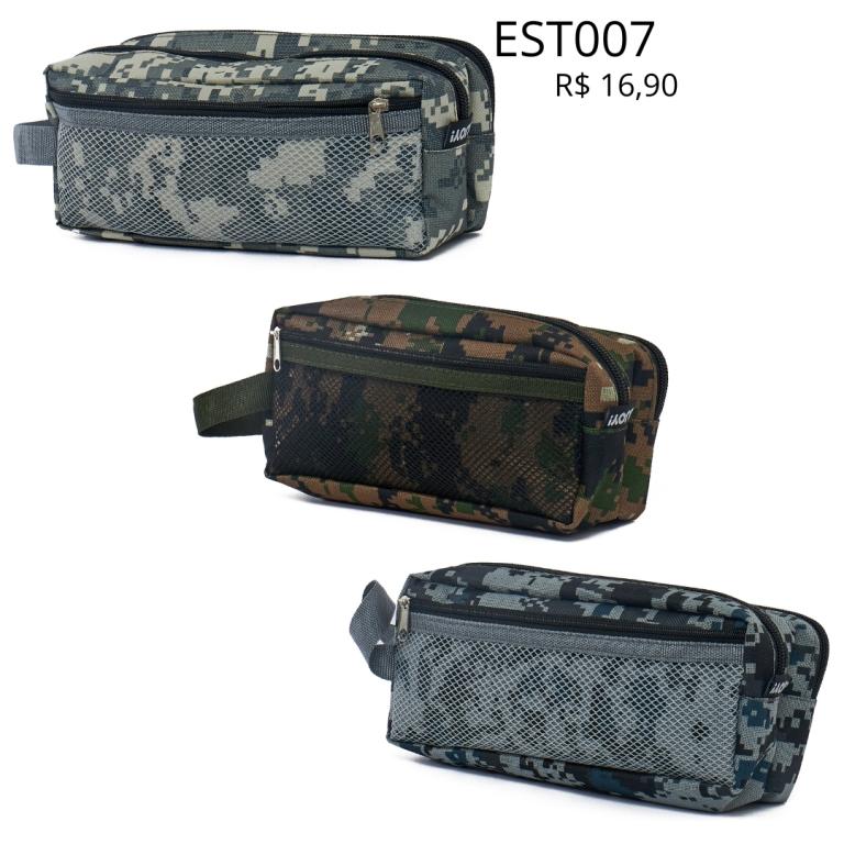 AT - ESTOJO DUPLO MASC JOV CAMUFLADO -  NYLON/TELADO