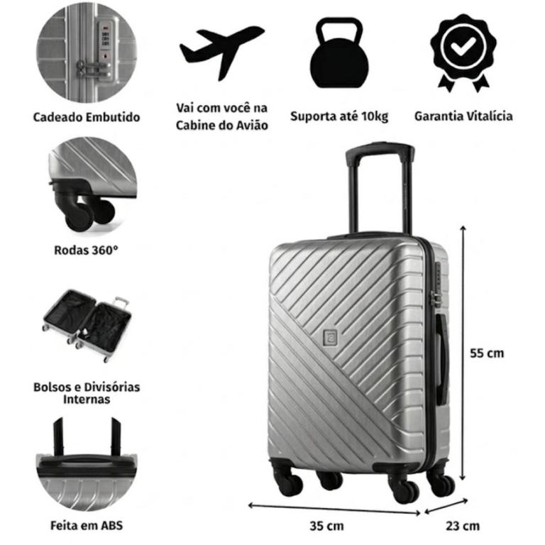 18592 - MALA DE VIAGEM BORDO EM FIBRA ABS BAGAGGIO