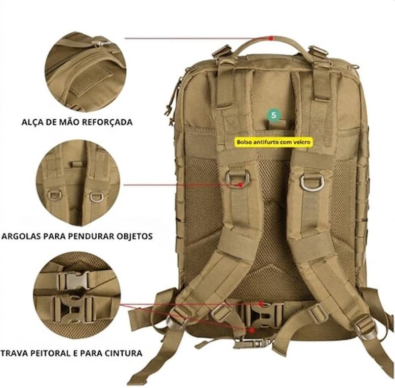 QZ657 MOCHILA TATICA MASC
