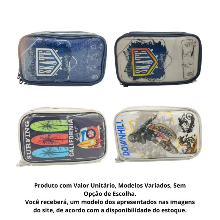AT - 816075 ESTOJO ESCOLAR CASE MASCULINO DUPLO