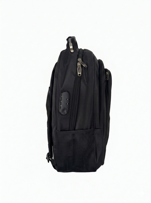 AR - MOCHILA F&G PRETA COM CADEADO