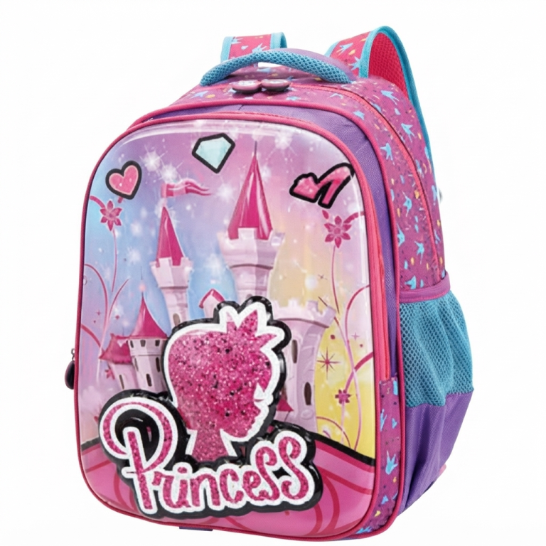 MOCHILA COSTA FEMININA PRINCESAS ALTO RELEVO