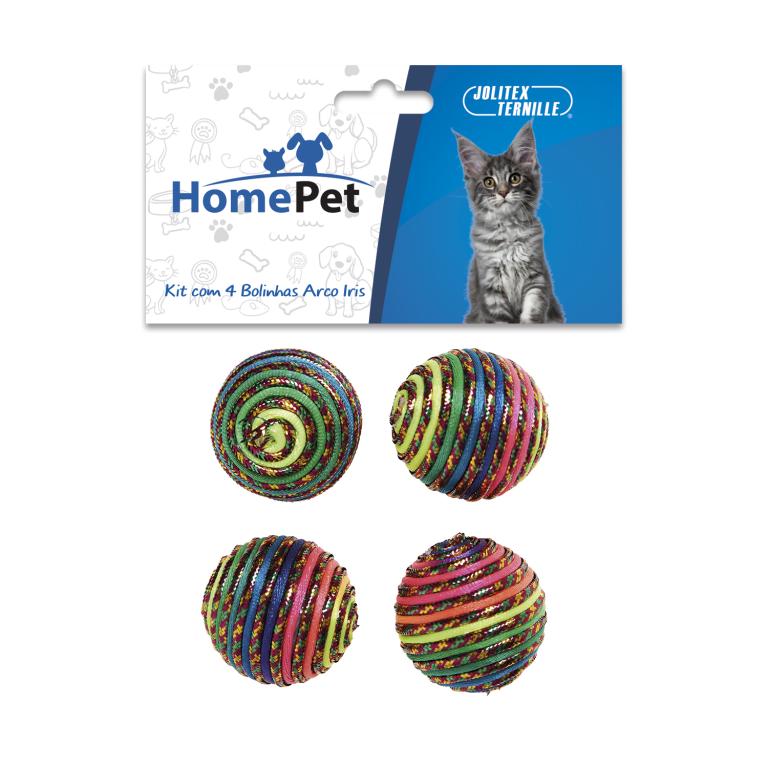 KIT 4 BOLINHAS ARCO IRIS SORTIDO