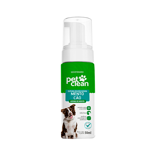 ESPUMA HIGIENIZADORA MENTOCAO PET CLEAN 50 ML