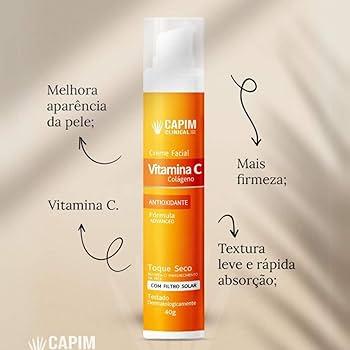 CREME FACIAL VITAMINA C - C/VALVULA 40G - CAPIM LIMAO