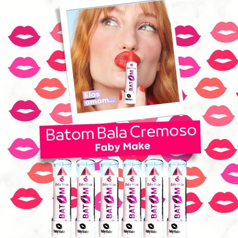 Batom Bala Cremoso - FABY MAKE