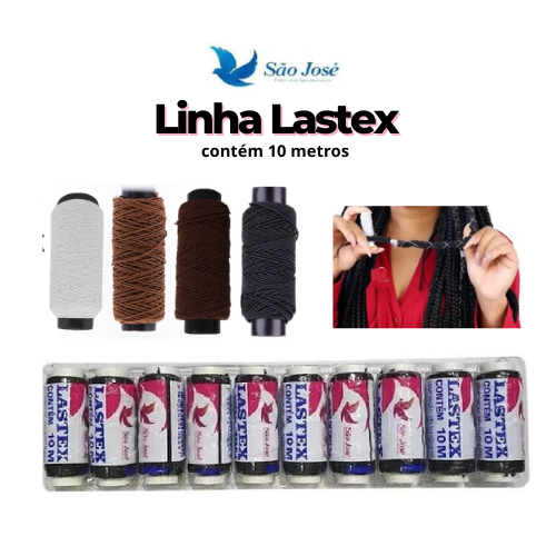 FIO LASTEX ELÁSTICO 10 METROS 0,8mm - SAO JOSE