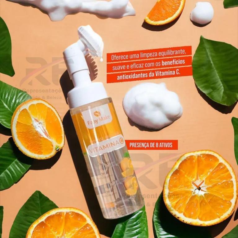 Mousse de Limpeza Facial Vitamina C 150ml - FABYMAKE