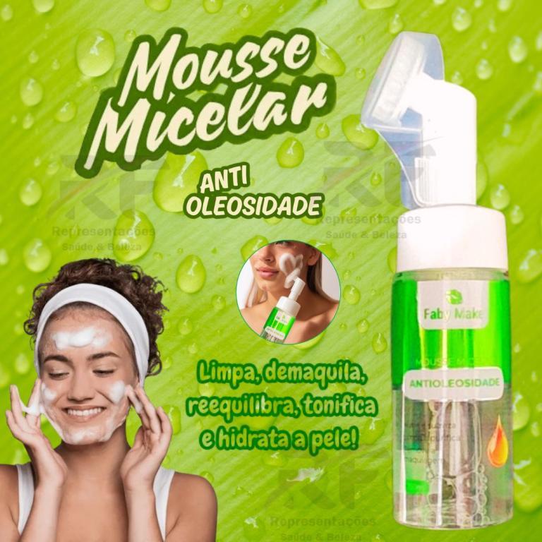 Mousse de Limpeza Facial Antioleosidade 150ml - FABY MAKE
