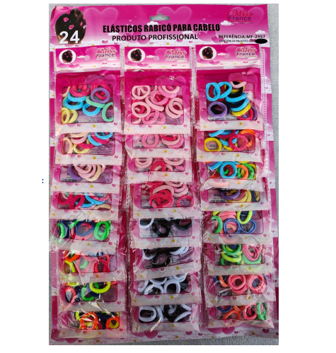 Xuxinha Colorida Cartela com 24 Pacotes - MISS FRANCE