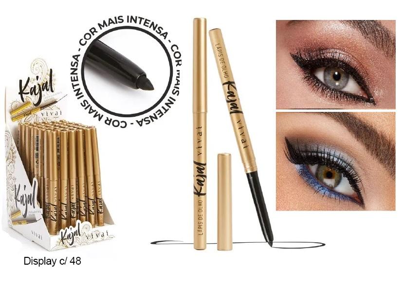 Lapis de Olho Kajal Retratil Preto 25g - VIVAI