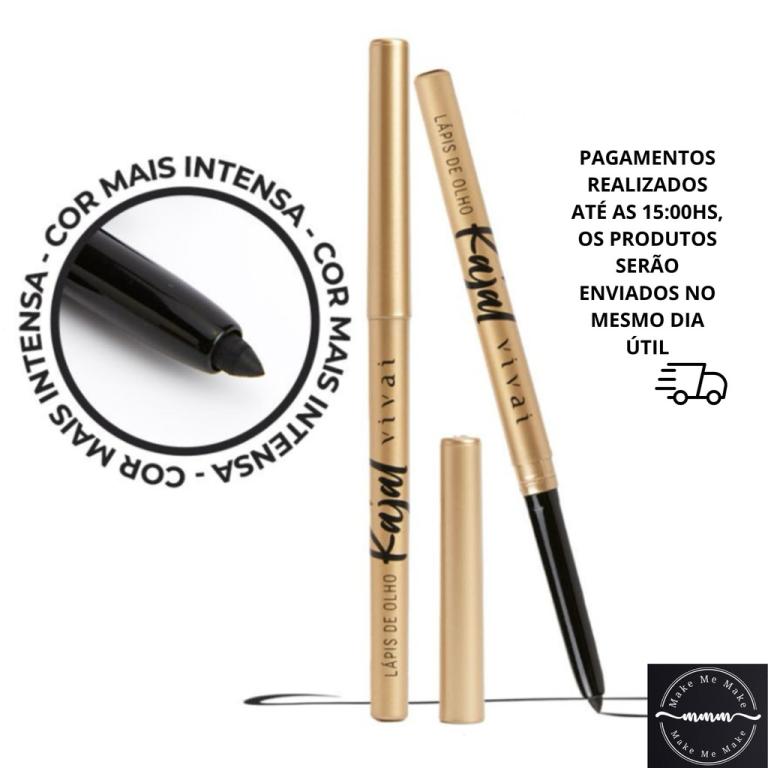 Lapis de Olho Kajal Retratil Preto 25g - VIVAI