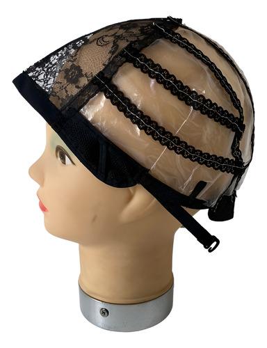 Touca Base para Confecção de Peruca Lace Preta