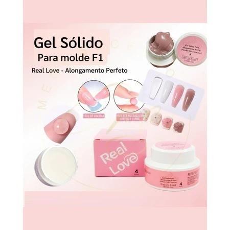 Gel Solido para Alongamento Molde F1 LED/UV 15ml - REAL LOVE