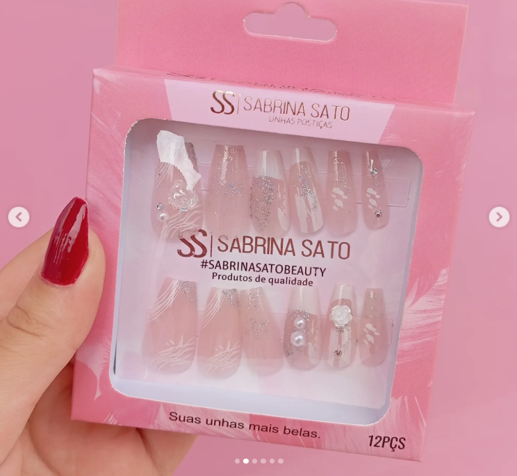UNHAS POSTIÇAS STYLO GRINGA 12PÇS - SABRINA SATO