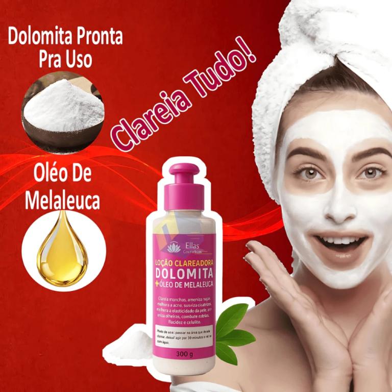 Loção Clareadora Dolomita + Óleo de Melaleuca 220g - ELLAS COSMETICOS