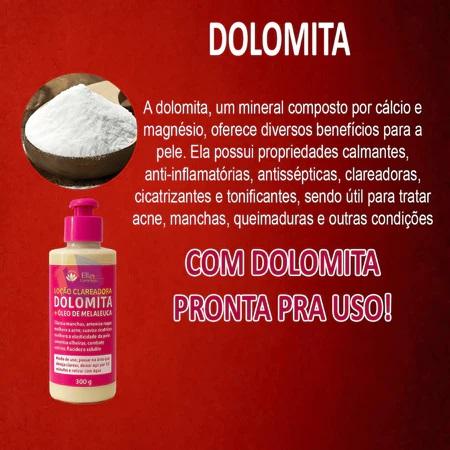 Loção Clareadora Dolomita + Óleo de Melaleuca 220g - ELLAS COSMETICOS