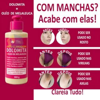 Loção Clareadora Dolomita + Óleo de Melaleuca 220g - ELLAS COSMETICOS