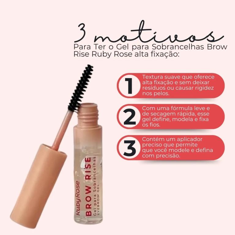 Gel para Sobrancelhas Brow Rise 8,3g - RUBY ROSE