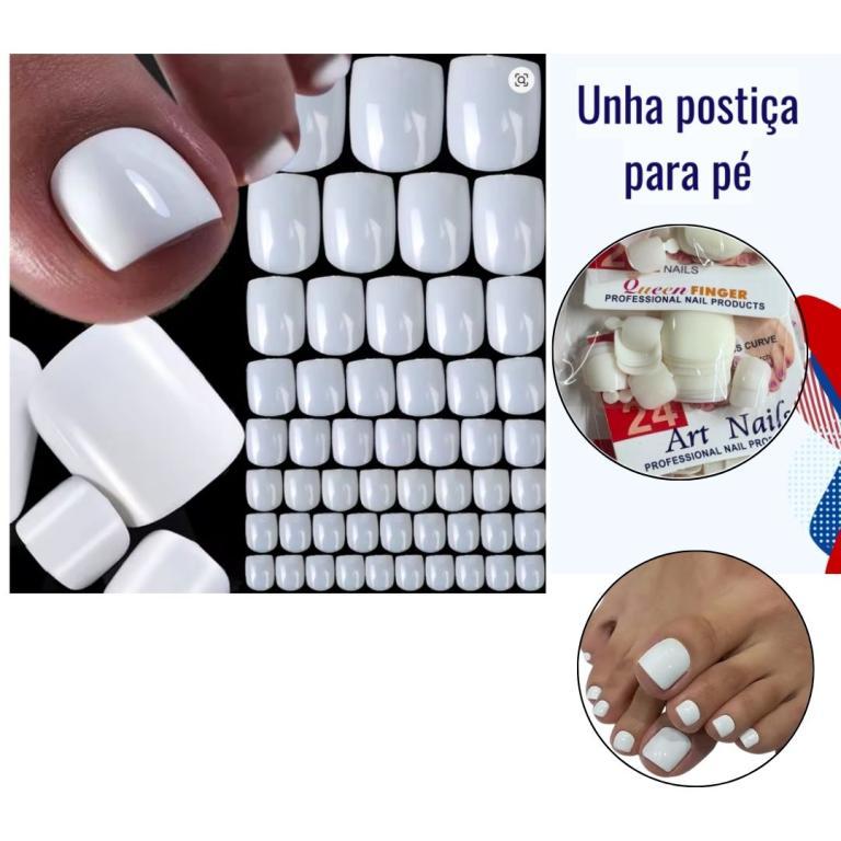 UNHA POSTIÇAS TRANSPARENTE PARA PÉS PCT C/20PÇS - QUEEN FINGER