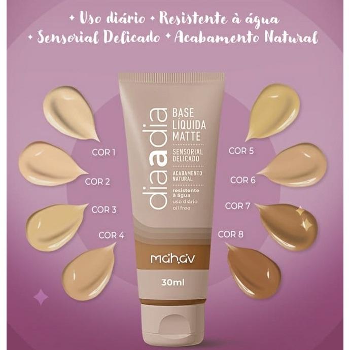 Base Liquida Matte Dia a Dia 30ml - MAHAV
