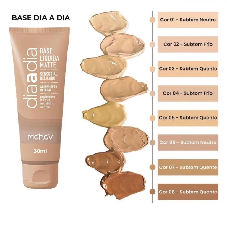 Base Liquida Matte Dia a Dia 30ml - MAHAV