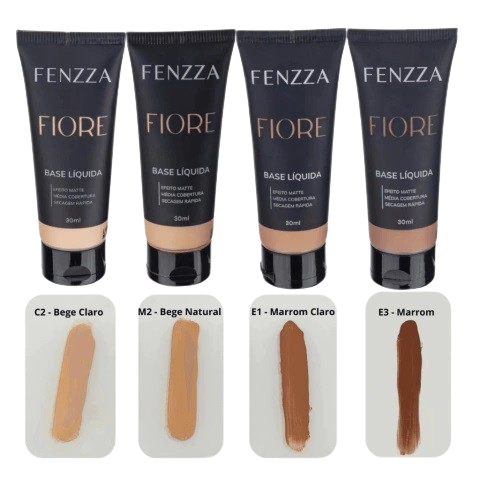 Base Liquida Efeito Matte Fiore 30ml - FENZZA