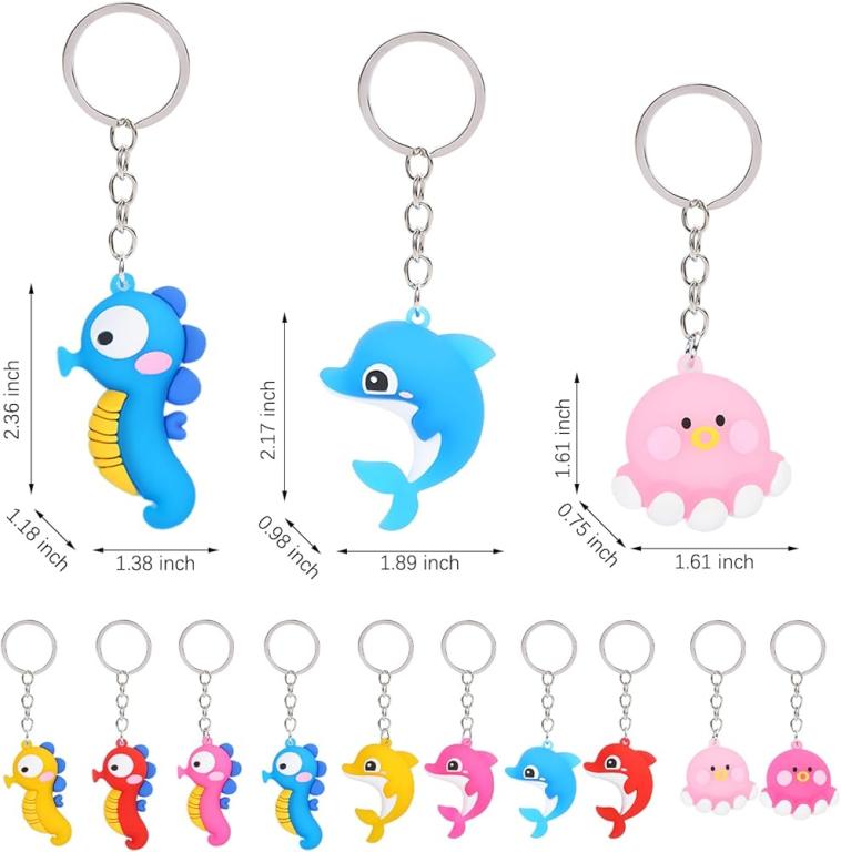 Chaveiros Animais Marinhos de Silicone