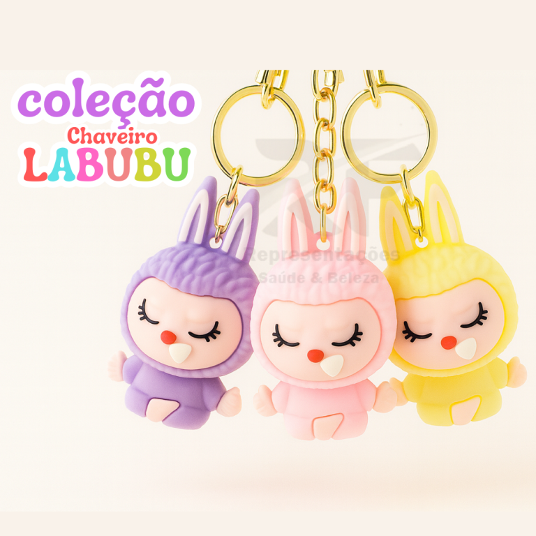 Chaveiro Labubu de Silicone