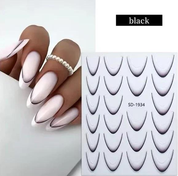 CARTELA ADESIVO FRANCESINHA 5D BLACK - REAL LOVE