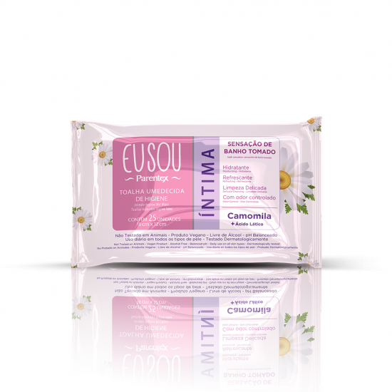 Toalha Umedecida Íntima Eu Sou c/50 und - PARENTEX