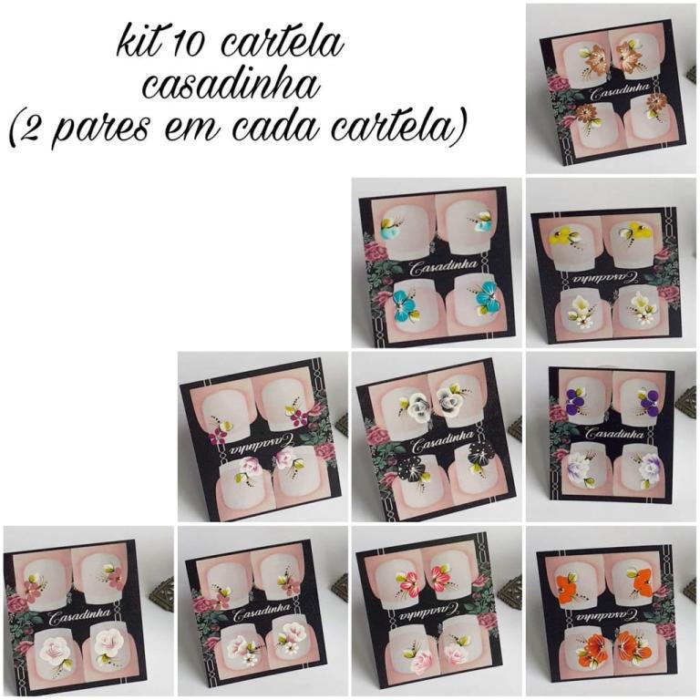 Adesivo Artesanal Casadinha para Unhas c/10 und