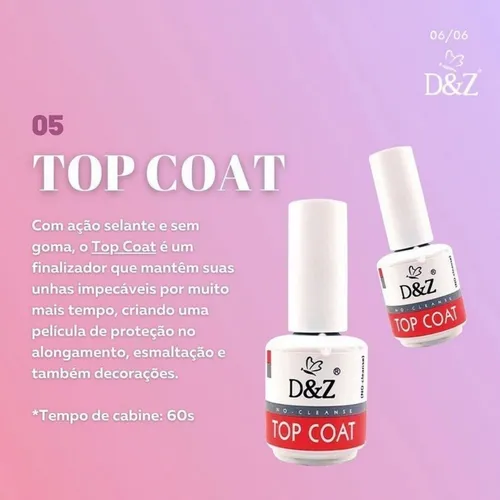 Top Coat Branco 15ml - D&Z