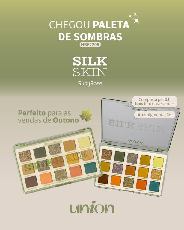 PALETA DE SOMBRAS NATURE GLEAM SILK SKIN - RUBY ROSE