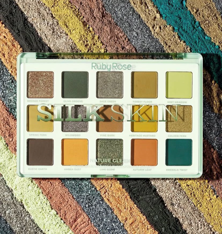 PALETA DE SOMBRAS NATURE GLEAM SILK SKIN - RUBY ROSE