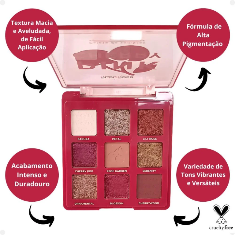 PALETA DE SOMBRAS PINK CHERRY - RUBY ROSE