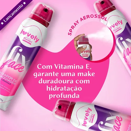 Spray Fixador de Maquiagem Lovely 150ml - FACE BEAUTIFUL